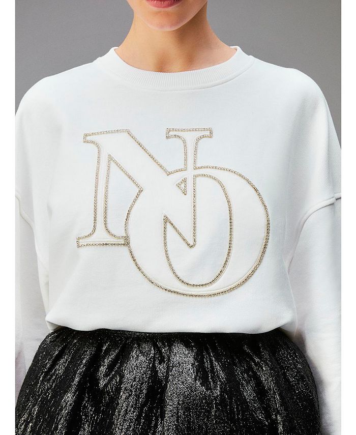NOCTURNE Women's Embellished Sweatshirt Macy's
