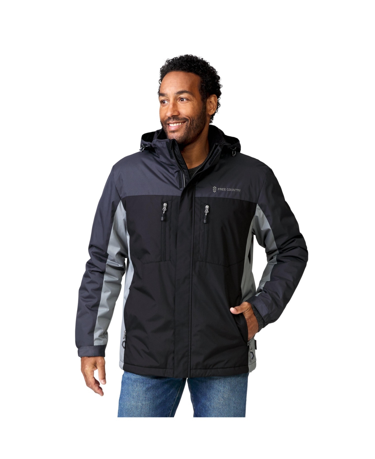 Men's FreeCycle Trifecta Mid Weight Jacket - Black/charcoal