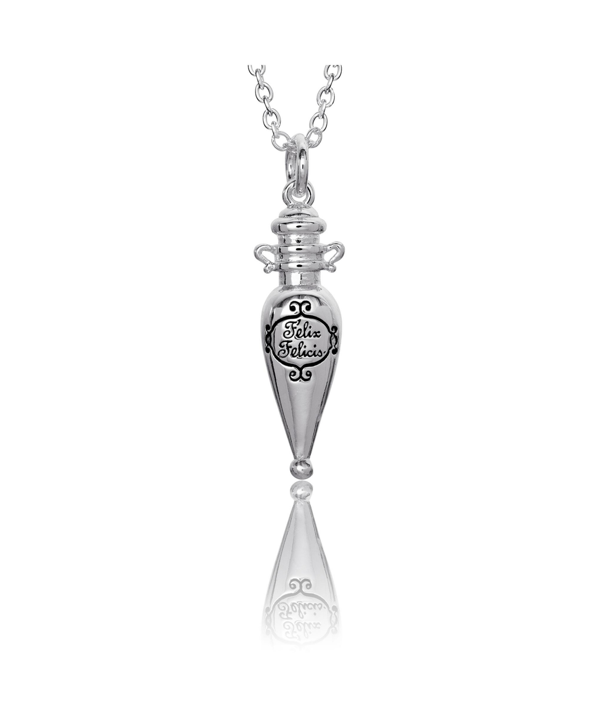 Silver Plated Felix Felicis Potion in The Bottle Pendant Necklace, 18'' - Silver tone