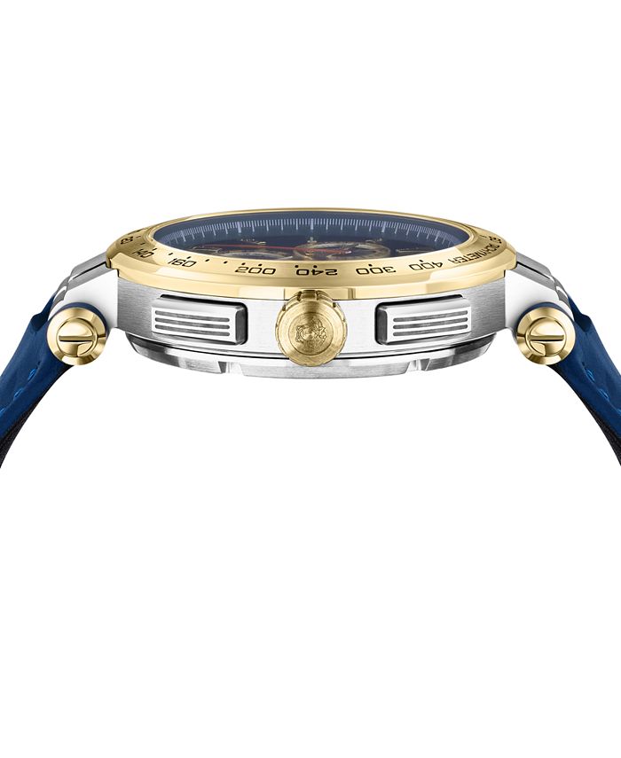 Versace Aion Chronograph White Dial Silver Steel Strap Watch for Men - VBR040017