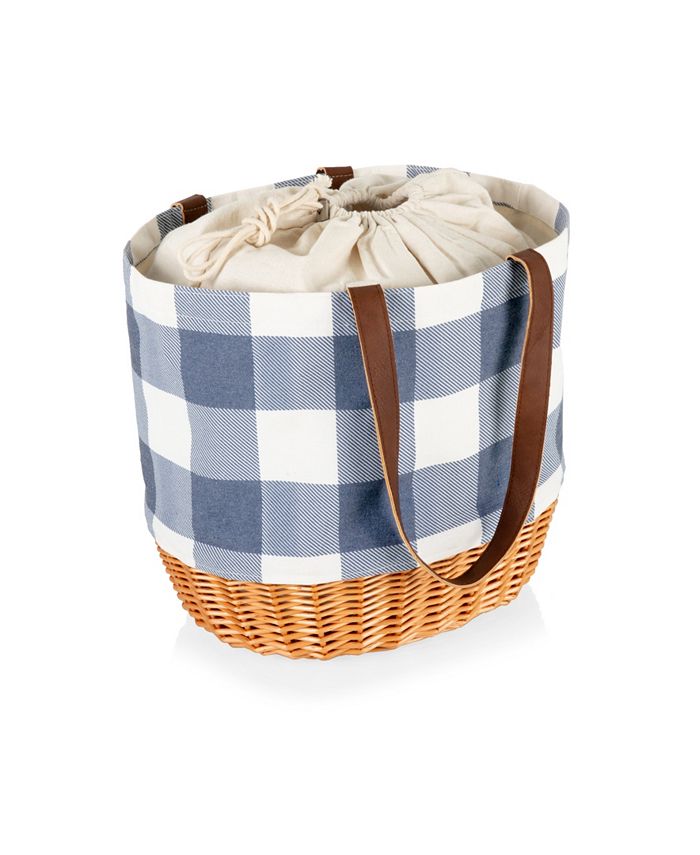 Picnic Time Coronado Canvas and Willow Basket Tote Bag Macy's