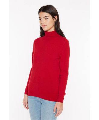 Women's 100% Pure Cashmere Long Sleeve Turtleneck Pullover Sweater