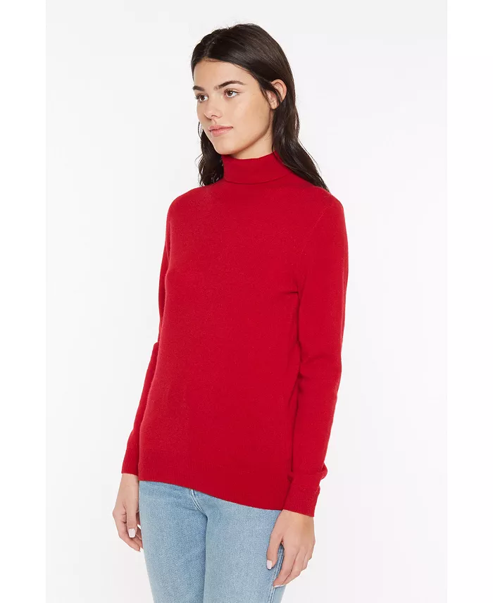 Women's 100% Pure Cashmere Long Sleeve Turtleneck Pullover Sweater - thumbnail 9