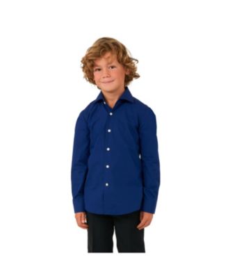 toddler boy navy blue dress shirt