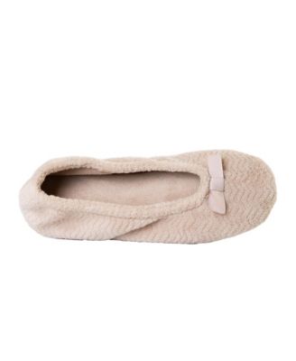 Women's Chevron Micro Terry Ballerina Slipper