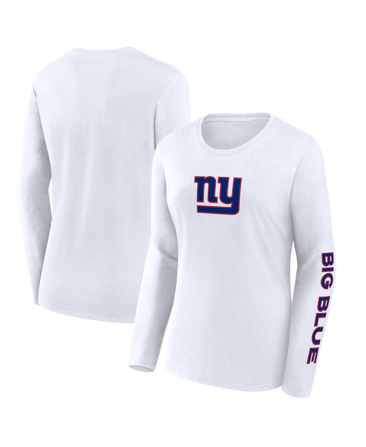 Fanatics Women's  White New York Giants Component Long Sleeve T-shirt