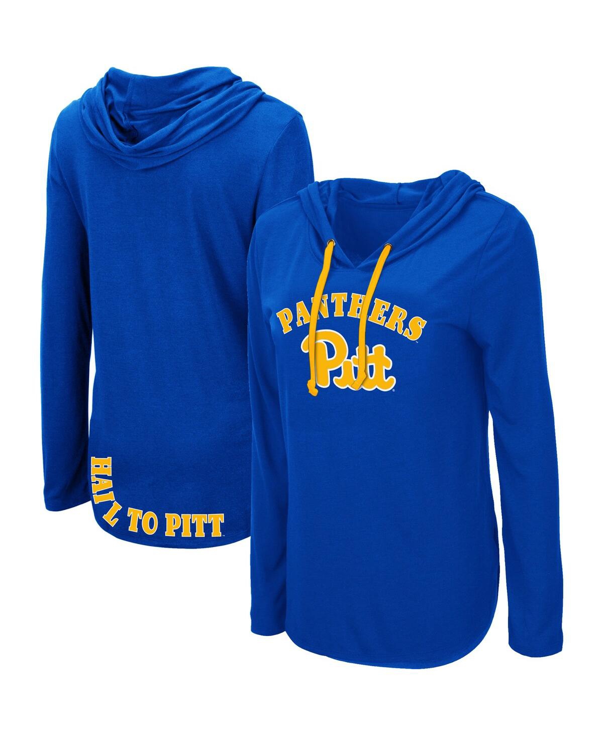 Colosseum Women's  Royal Pitt Panthers My Lover Lightweight Hooded Long Sleeve T-shirt In Royal