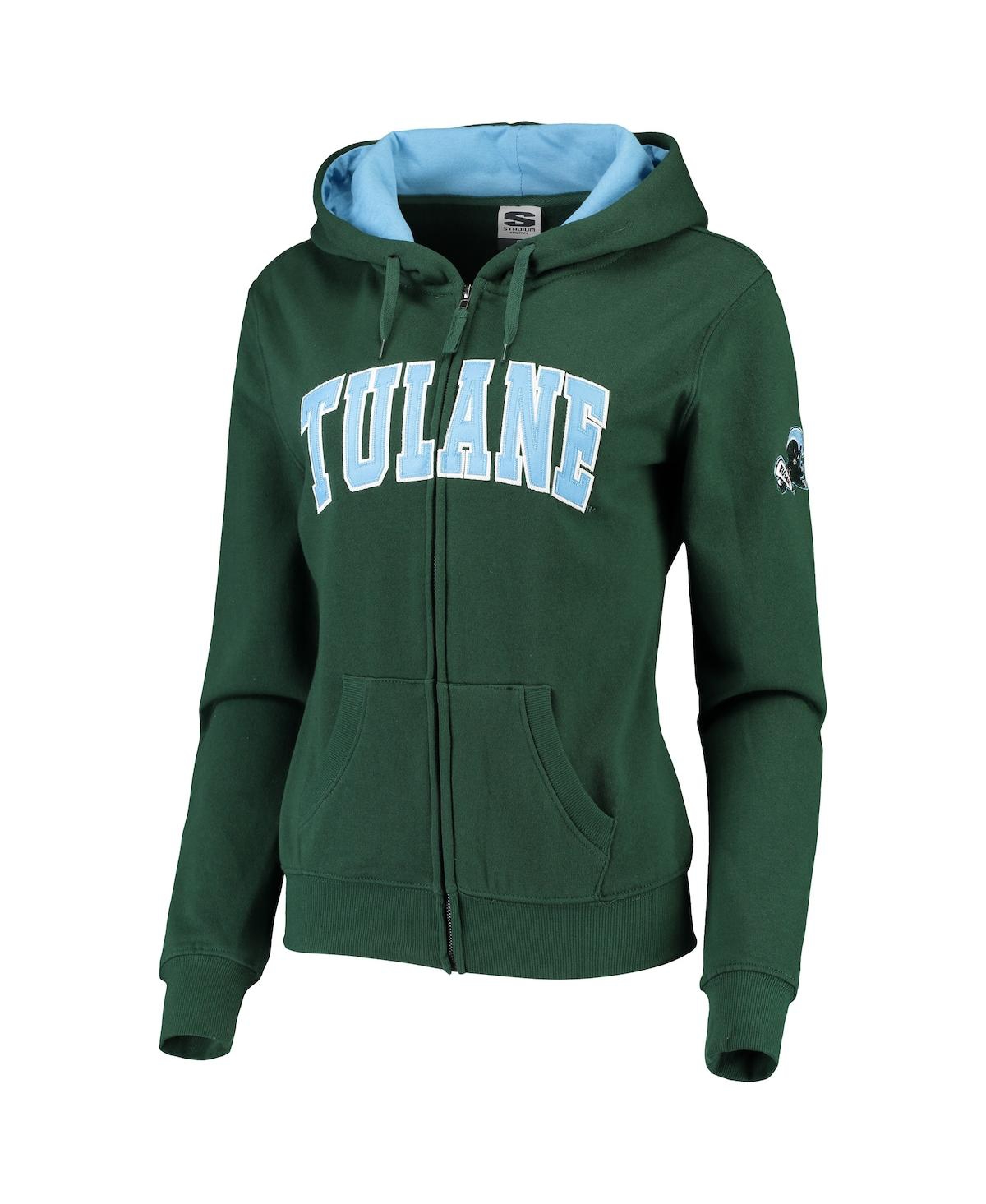 Colosseum Green Tulane Green Wave Arched Name Full-zip Hoodie In Green