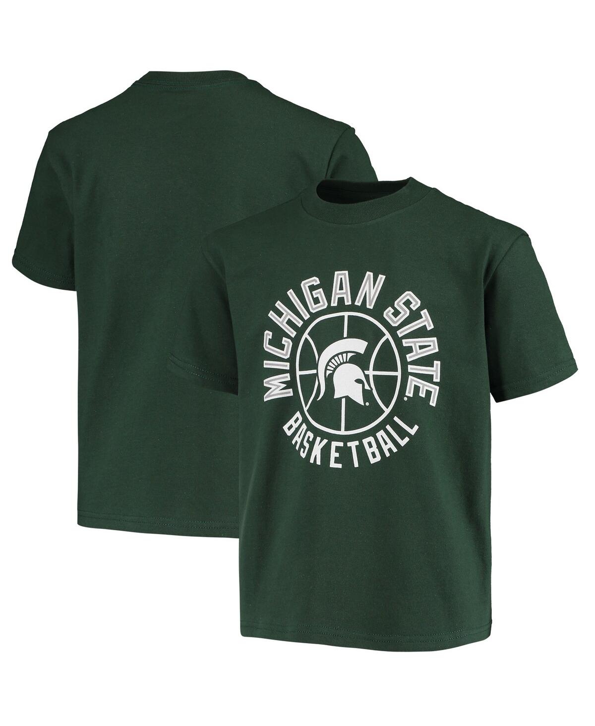 Champion Kids' Big Boys  Green Michigan State Spartans Basketball T-shirt