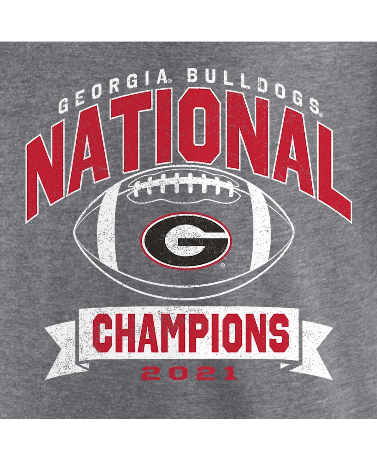 Fanatics Women's  Gray Distressed Georgia Bulldogs College Football Playoff 2021 National Champions R In Heathered Gray