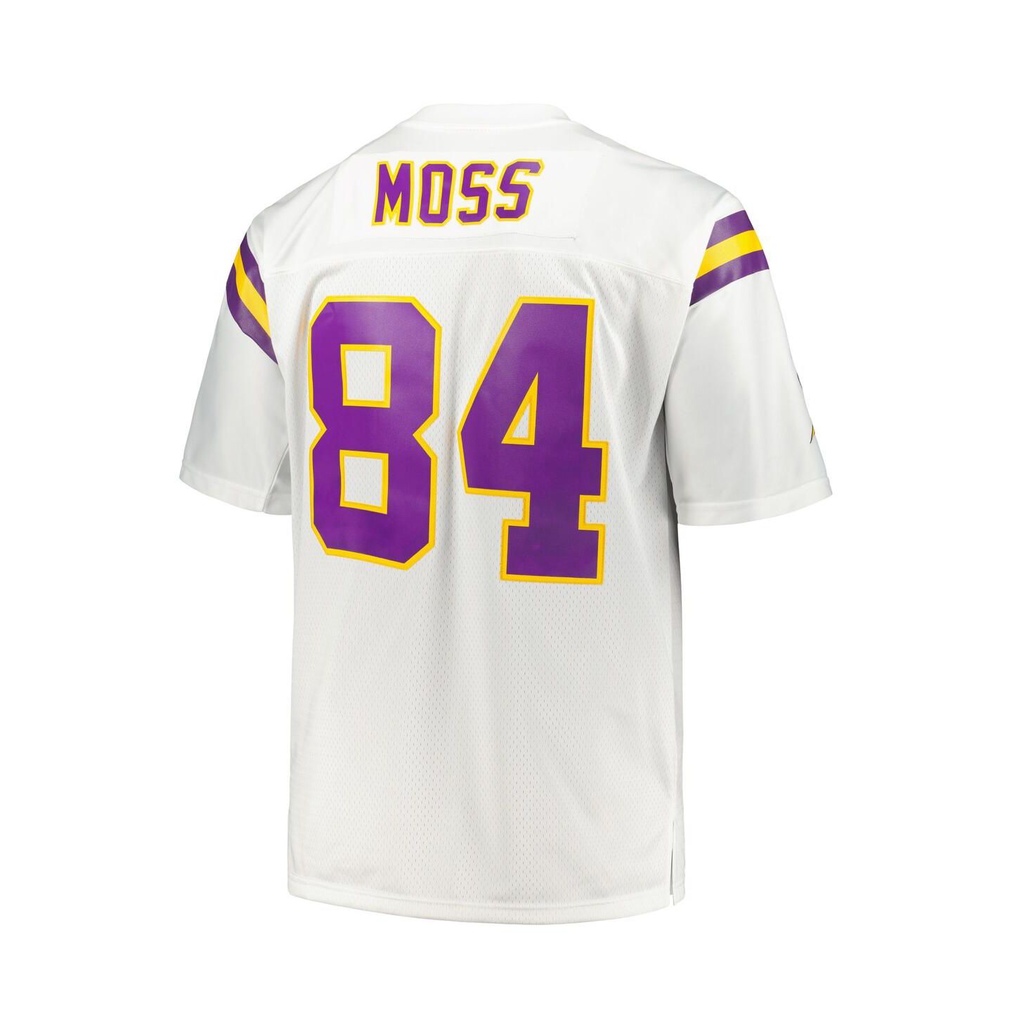 Мужской топ Mitchell & Ness Randy Moss White Minnesota Vikings Big and Tall 1998 Legacy Retired Player Jersey — фото 3