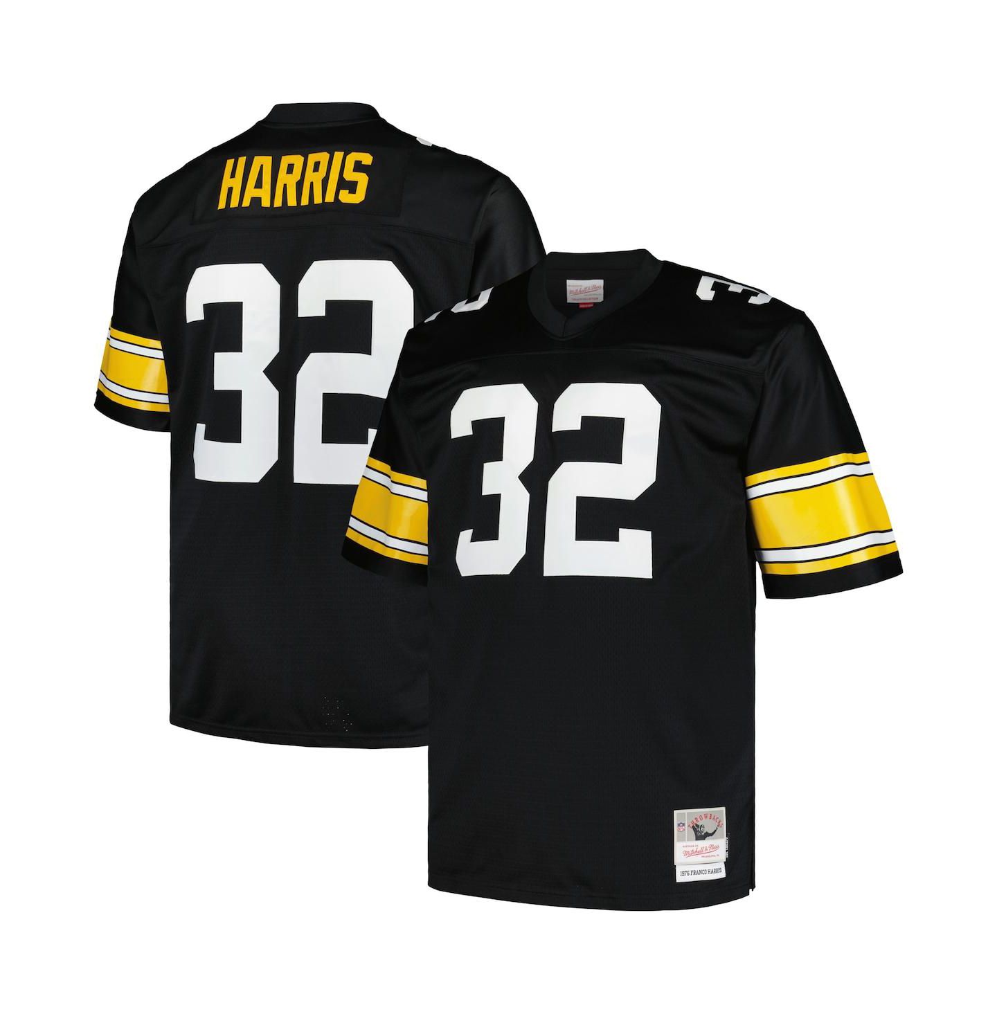 Мужское джерси Mitchell & Ness Franco Harris Pittsburgh Steelers 1976 Legacy, Black — фото 1
