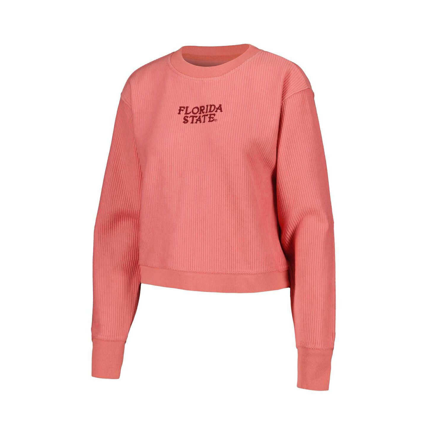 Женская толстовка League Collegiate Wear Coral Florida State Seminoles Timber Cropped Pullover — фото 3