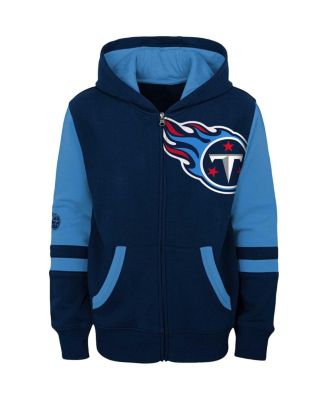 Big Boys Navy Tennessee Titans Colorblock Full-Zip Hoodie