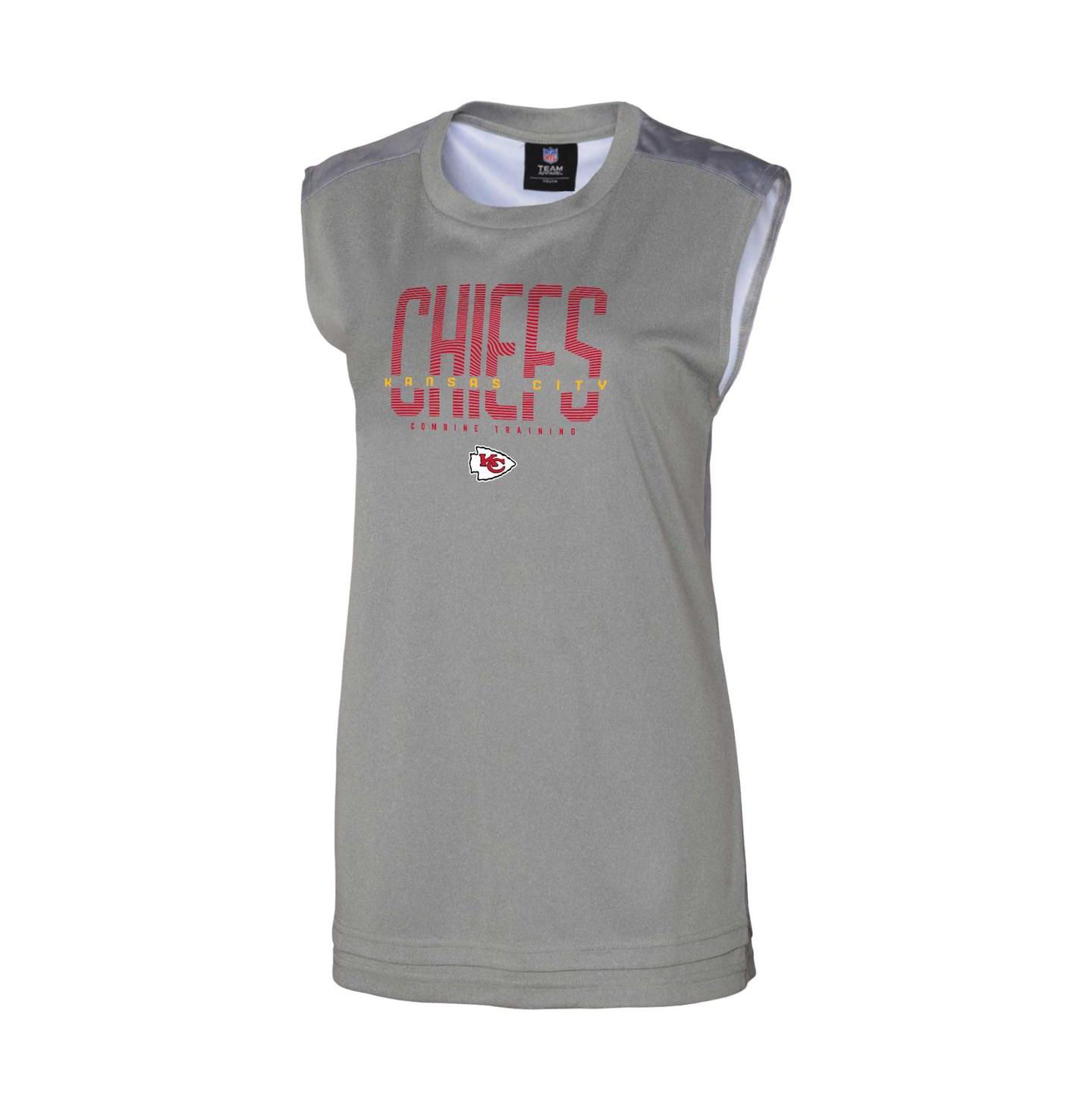 Женский топ Outerstuff Gray Kansas City Chiefs No Sweat Tank Top — фото 2