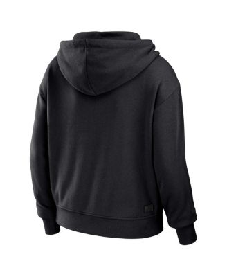 Women's Black, White New Orleans Saints Plus Size Color Block Full-Zip Hoodie