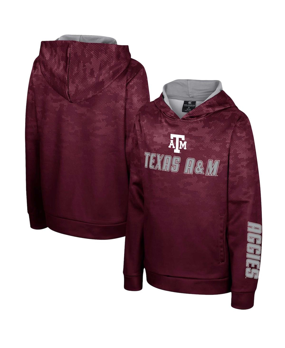 Colosseum Kids' Big Boys  Maroon Texas A&m Aggies High Voltage Pullover Hoodie