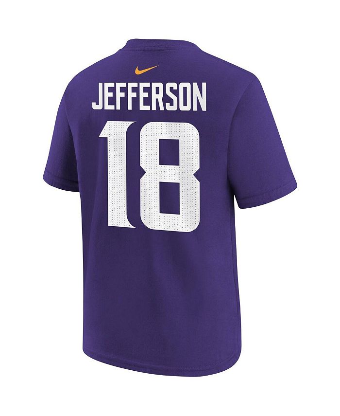 Nike Youth Boys and Girls Justin Jefferson Purple Minnesota Vikings