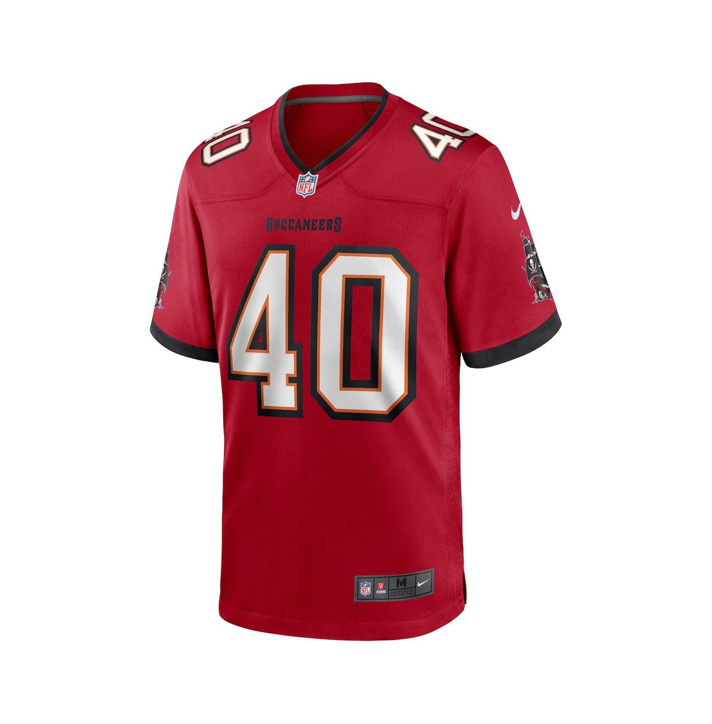 Мужской топ Nike Mike Alstott Red Tampa Bay Buccaneers Retired Player Game Jersey — фото 3