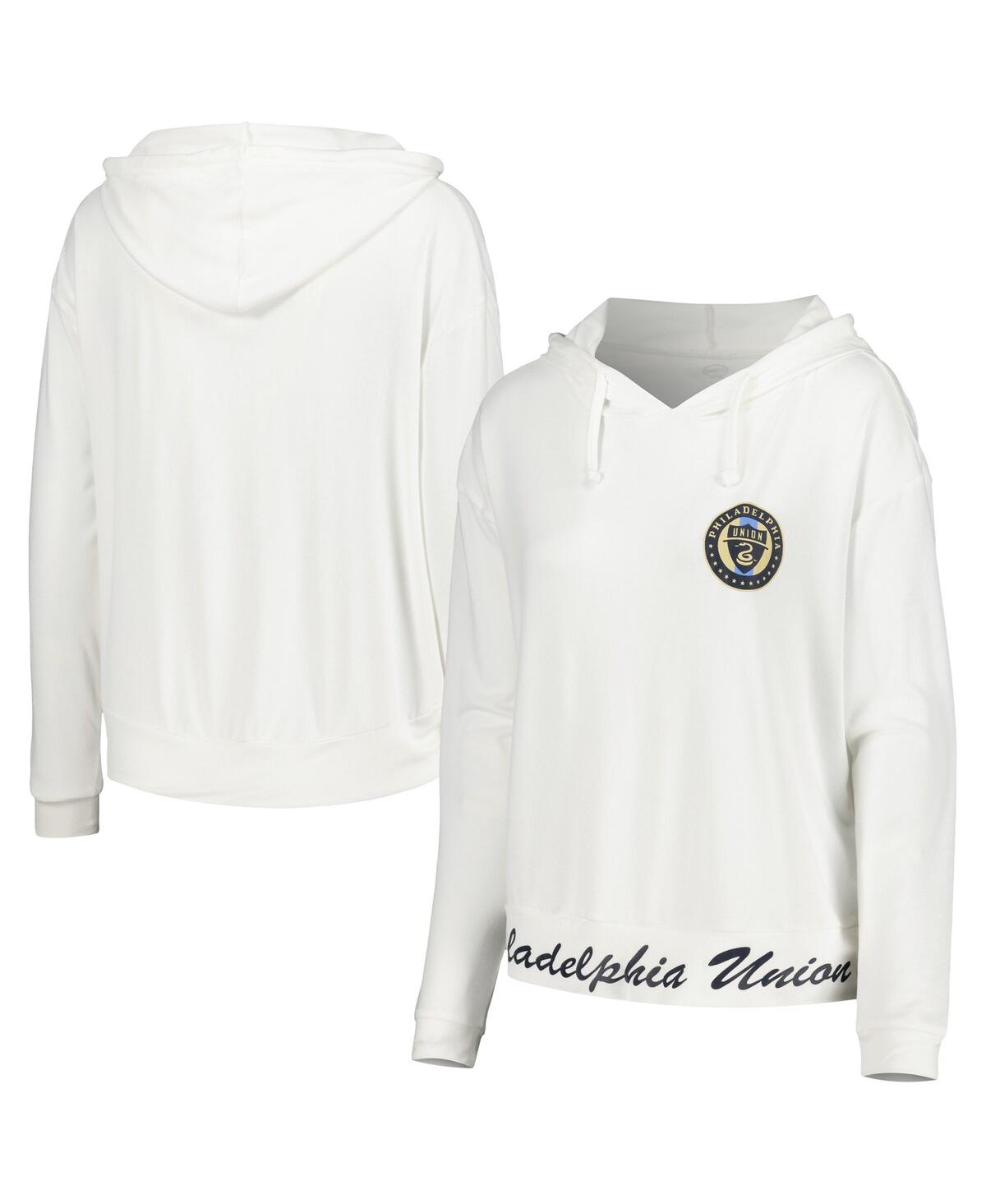 Concepts Sport Women's  White Philadelphia Union Accord Hoodie Long Sleeve Top