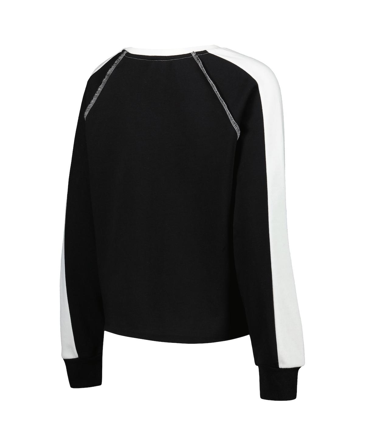 Gameday Couture Women's  Black Iowa State Cyclones Blindside Raglan Cropped Pullover Sweatshirt In Black