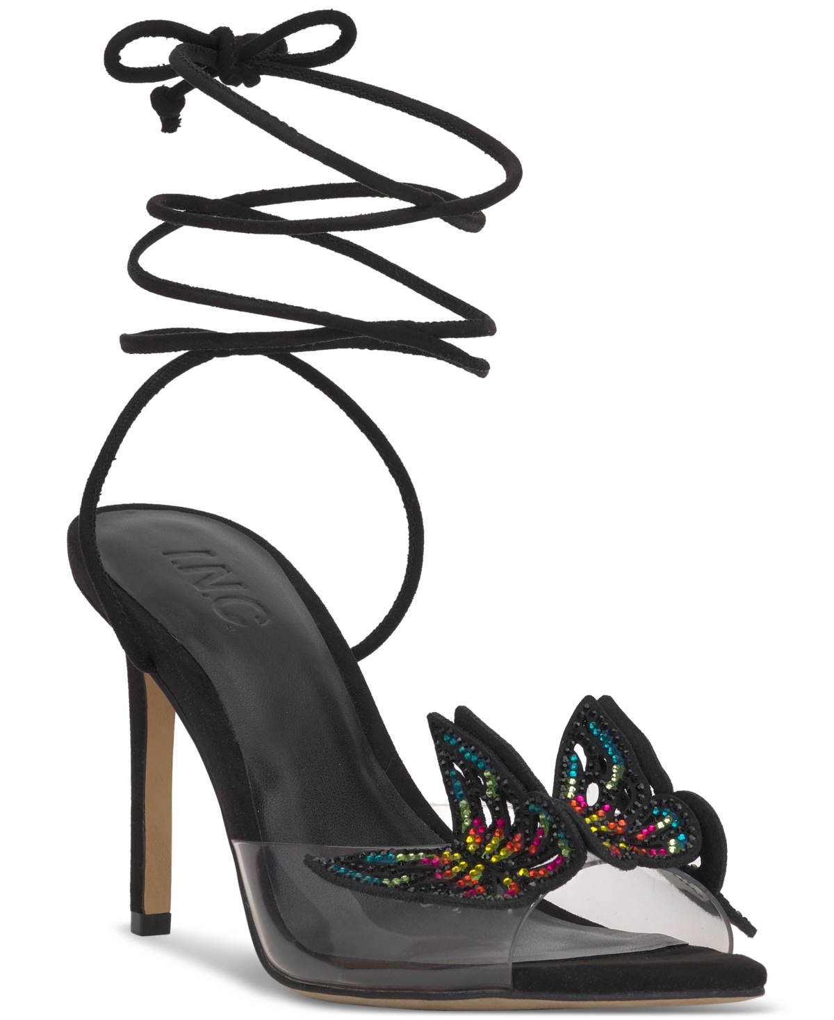 Inc International Concepts Annalise Butterfly Sandals, Created For Macy's In Black Butterfly
