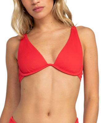 Roxy - Juniors' Ribbed  Love Offshore Bikini Top