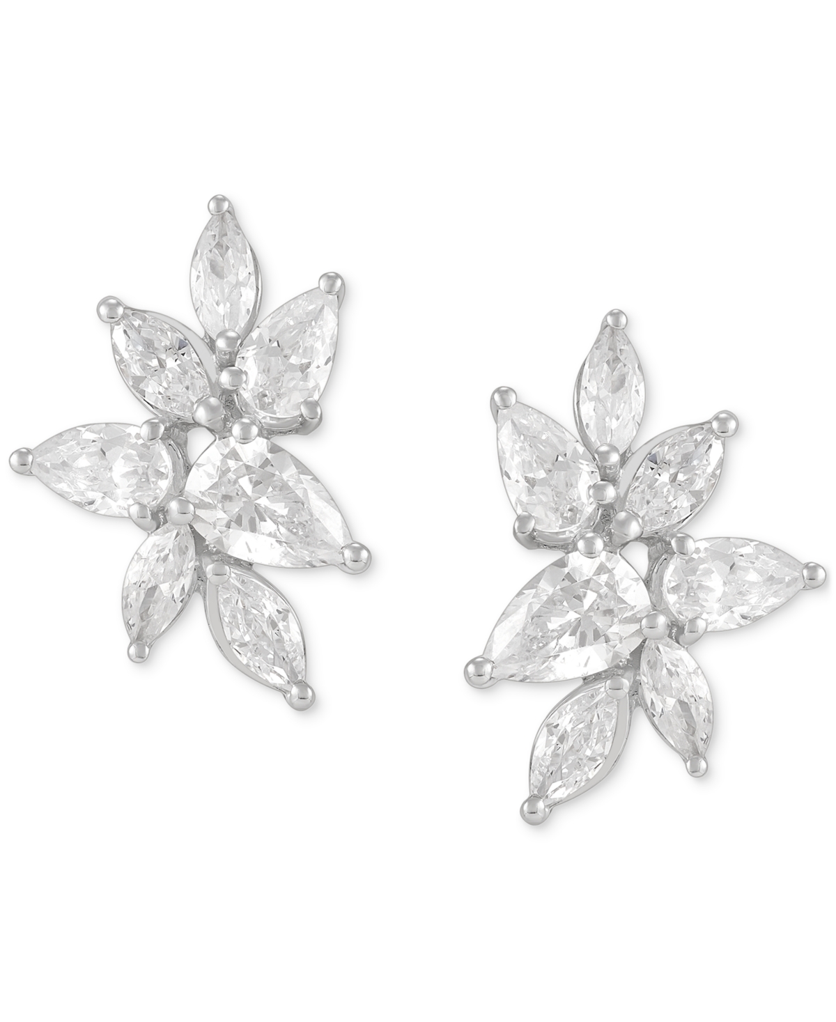 Lab Grown Diamond Marquise & Pear Stud Earrings (1-1/2 ct. t.w.) in 14k White Gold - K White Gold