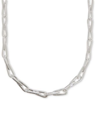 Lucky Brand - Silver-Tone Modern Chain Collar Necklace, 16" + 2" extender