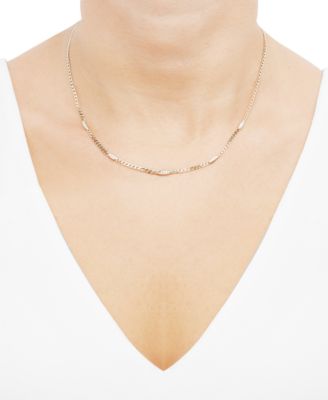 Diamond Mini Cluster Station 18" Collar Necklace (1/5 ct. t.w.) in 14k Gold-Plated Sterling Silver