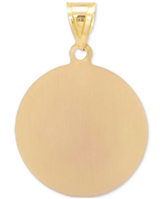 Saint Christopher Medal Pendant in 14k Yellow Gold