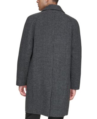 Men's Rennel Houndstooth Single-Breasted Topcoat