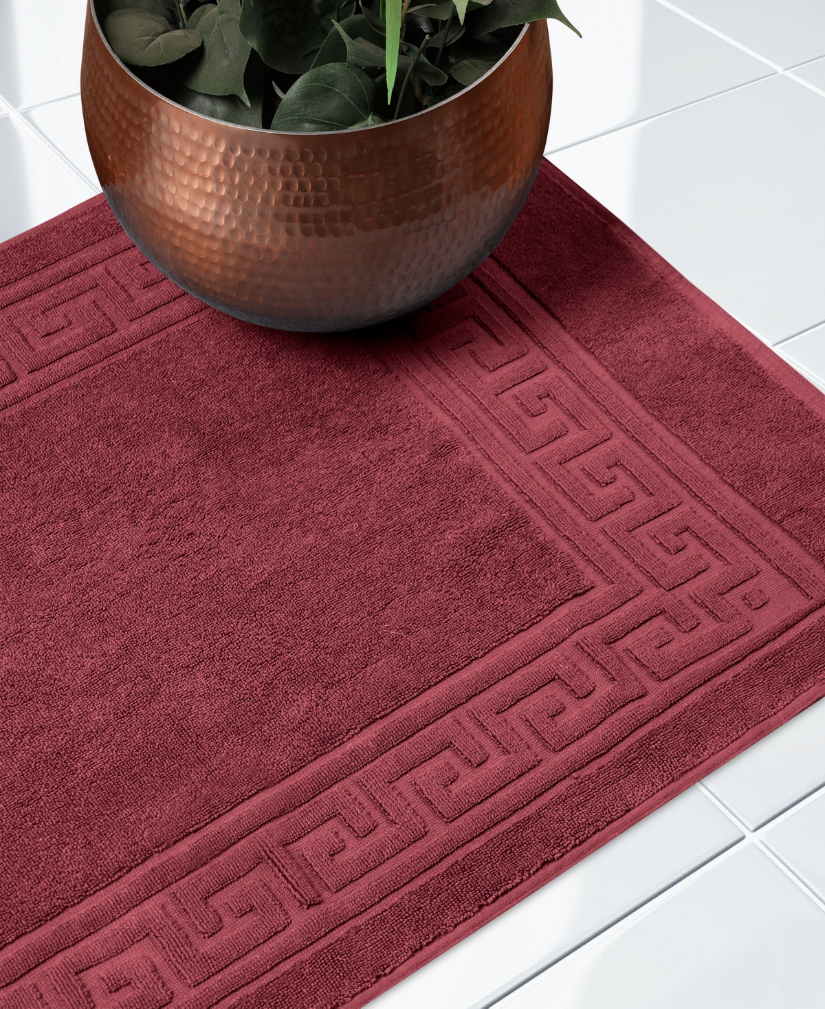 Superior Cotton Greek Key Infinity Border 2-Pc. Bath Rug Set