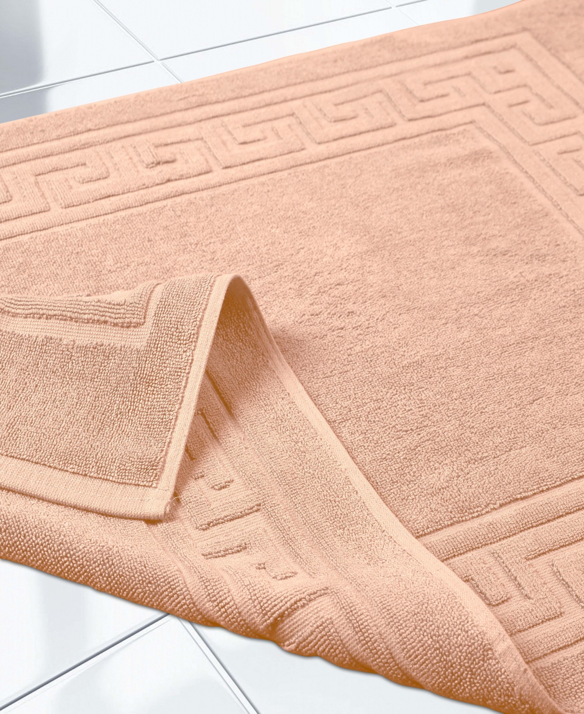 Superior Cotton Greek Key Infinity Border 2-Pc. Bath Rug Set