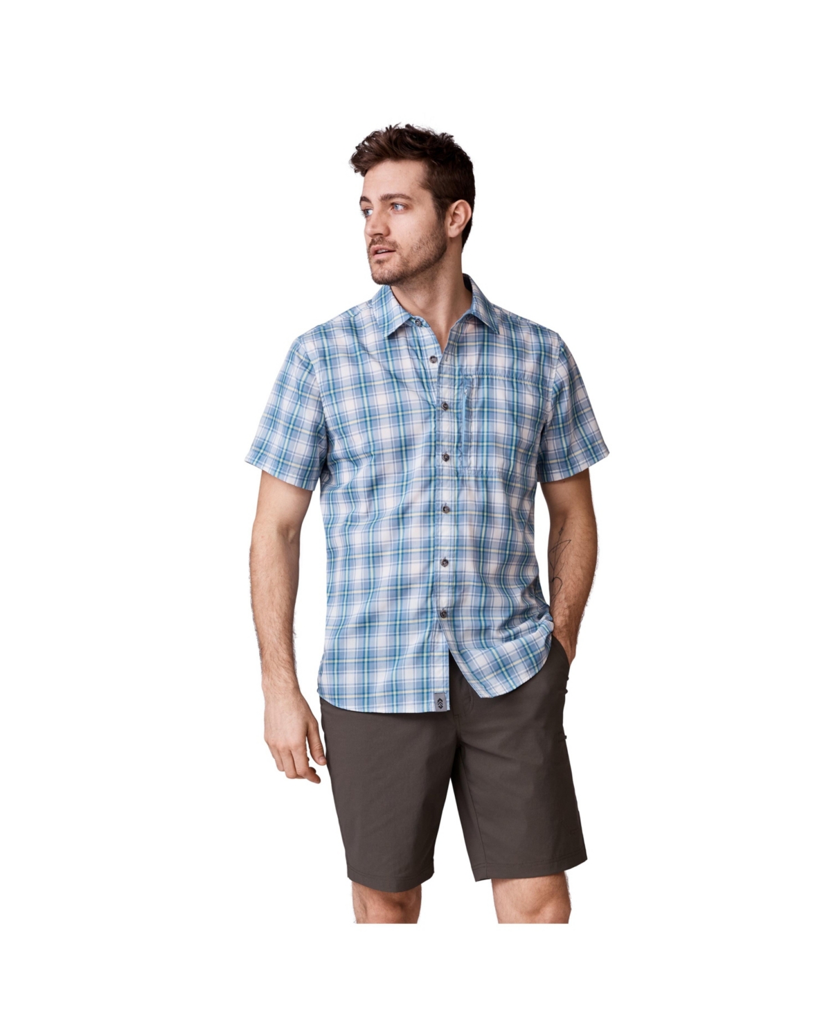Men's Excursion Short Sleeve Poplin Shirt - Denim trails