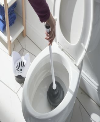 Toilet Plunger and Bowl Brush Combo Set with Caddy, 6.75&amp;quot; x 7&amp;quot; x 19.5&amp;quot;, Pack of 2