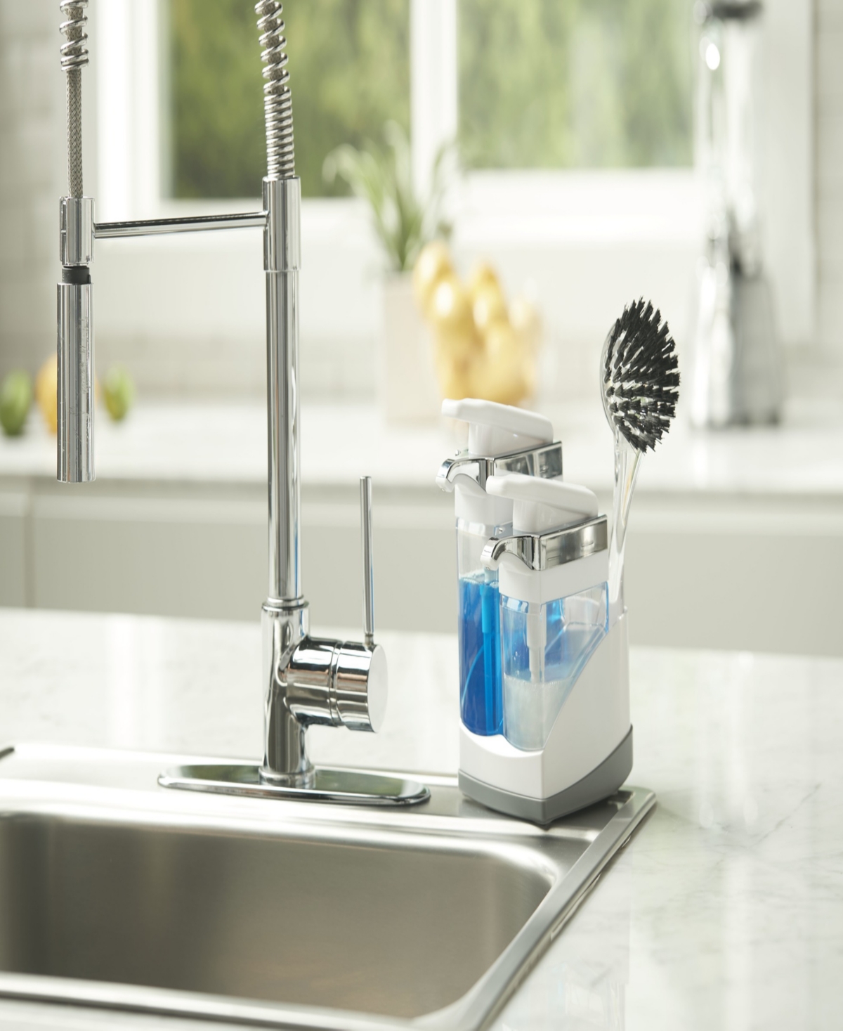 Casabella Sink Sider Duo With Sponge In White