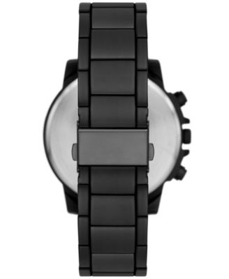 Men's Quartz Three Hand Black Alloy Watch 50mm, Gift Set