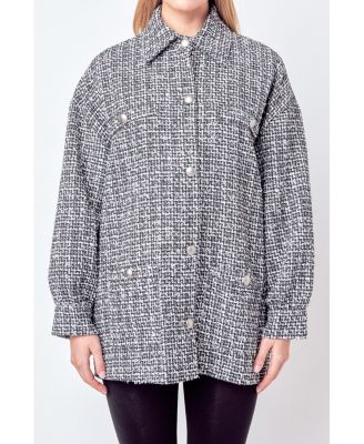 Women's Tweed Shirt Jacket