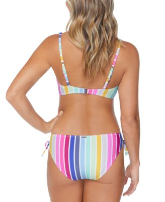 Shop Raisins Juniors West Side Printed Bikini Top Sweet Side Tie Bikini Bottoms In Multi Color
