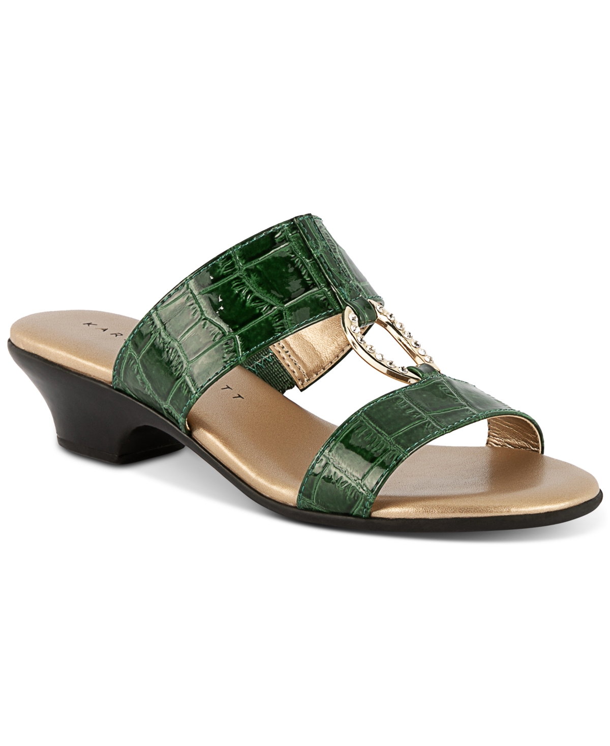Karen Scott Eanna Sandals, Created For Macy's In Green Croc
