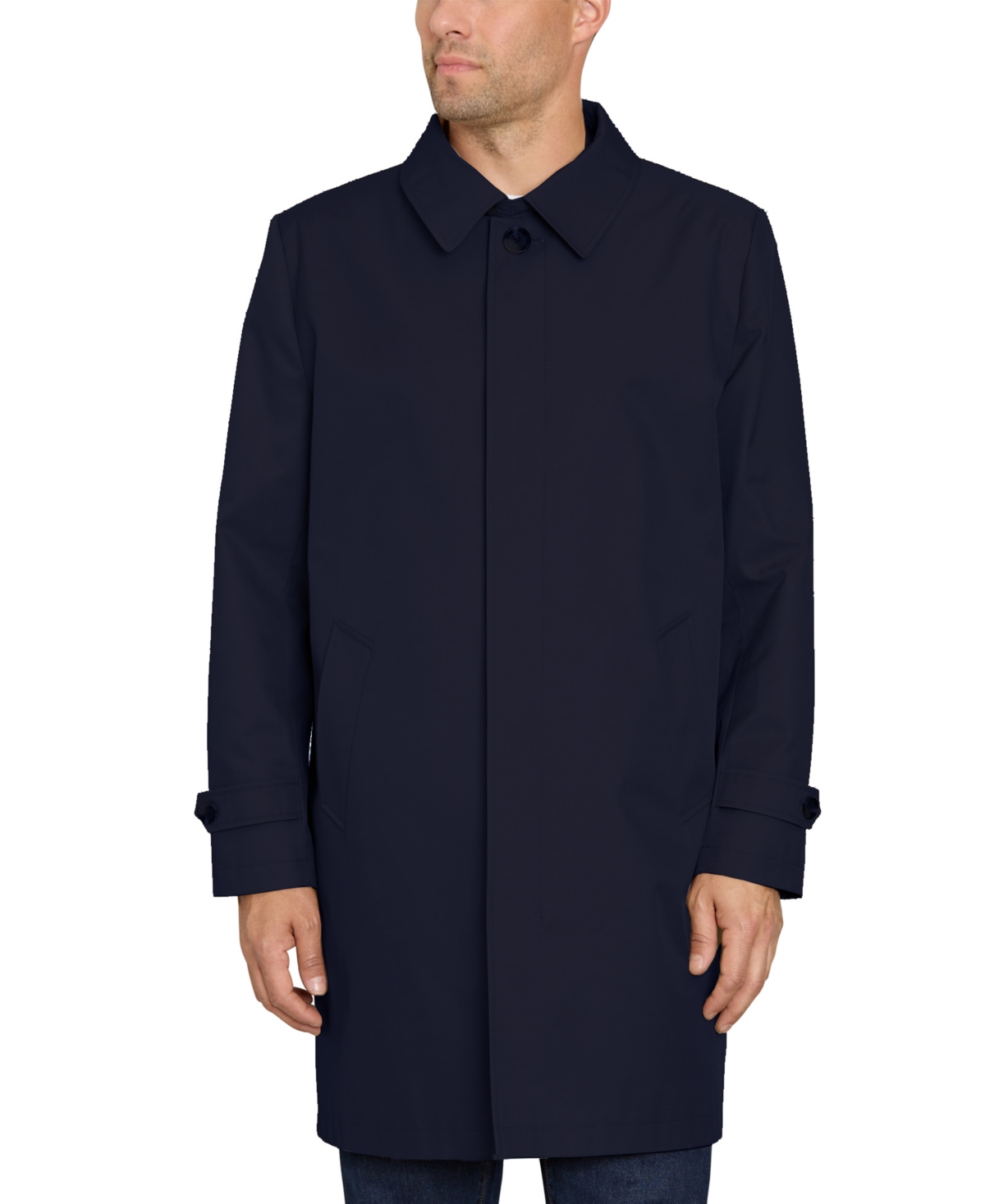 Shop Sam Edelman Men's Button-front Duster Coat In Navy