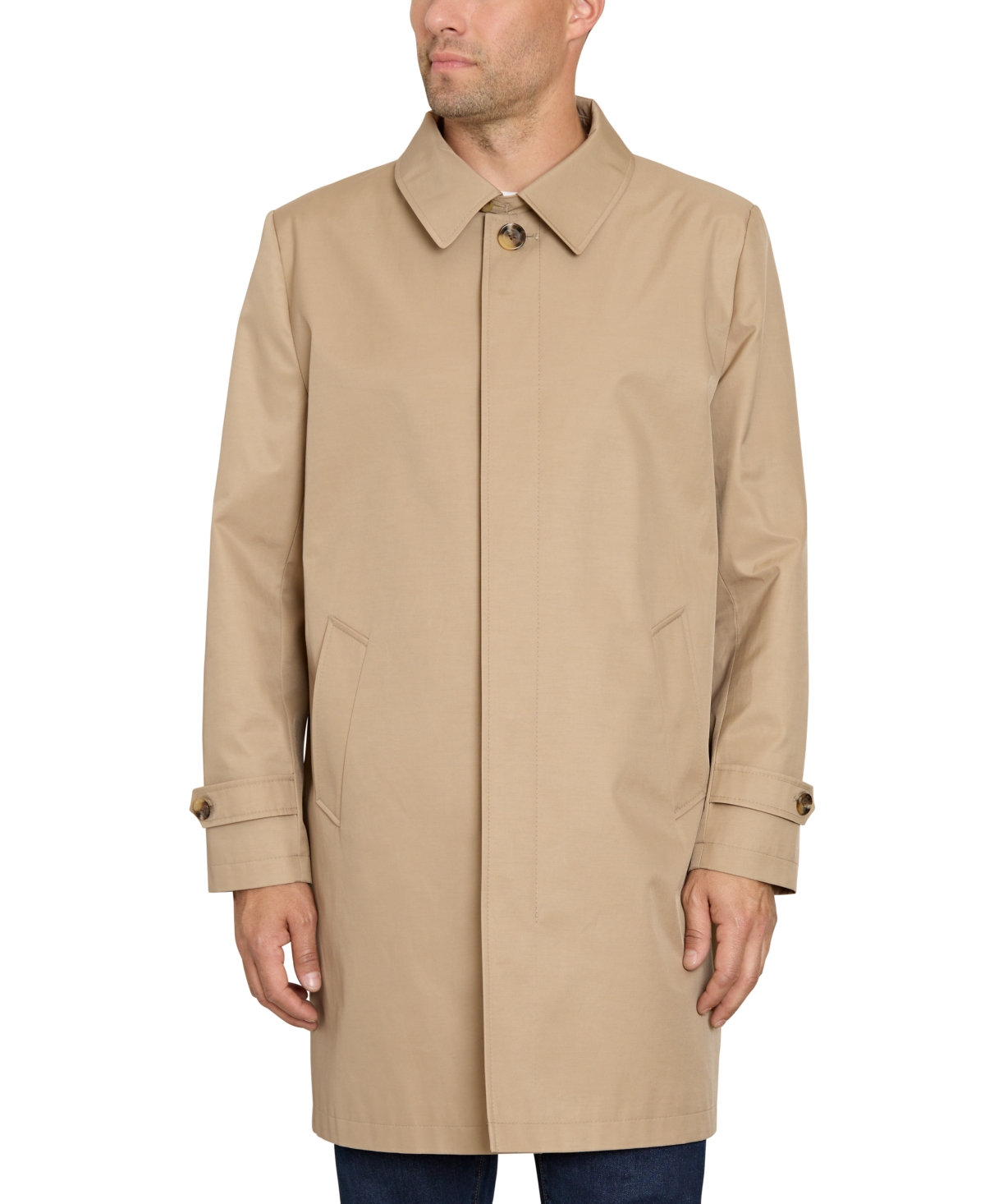 Sam Edelman One-button Water Resistant Duster Jacket In Sand