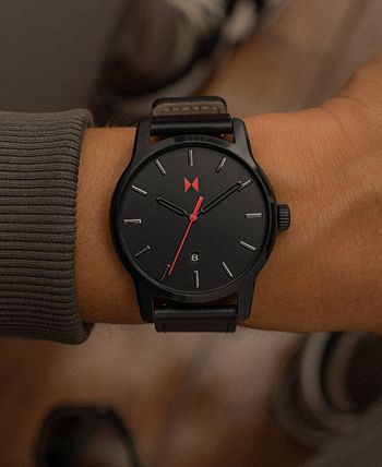Mvmt classic black leather sales