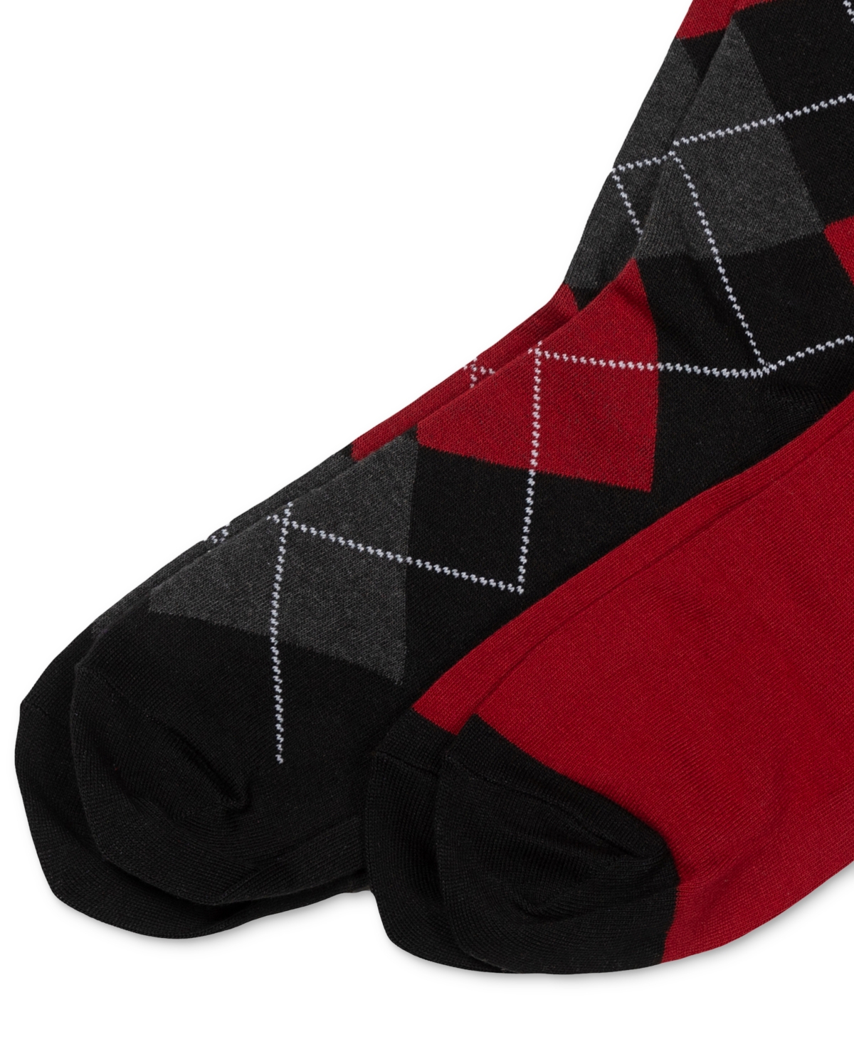 Polo Ralph Lauren Men's Argyle Slack Socks, 2-Pack -Charcoal