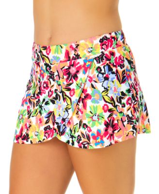 Anne Cole Women's Printed Tulip-Drape Swim Skirt