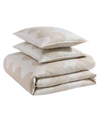 CLOSEOUT! Lokki Cotton 3 Piece Duvet Cover Set, King