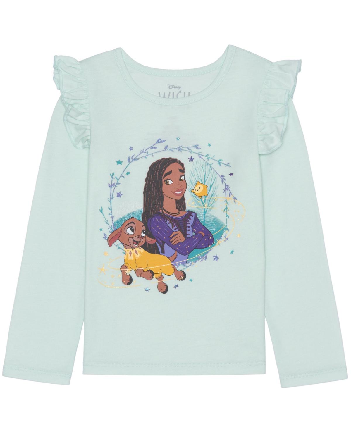 Shop Disney Little Girls Wish Better Together Long Sleeve Top In Green