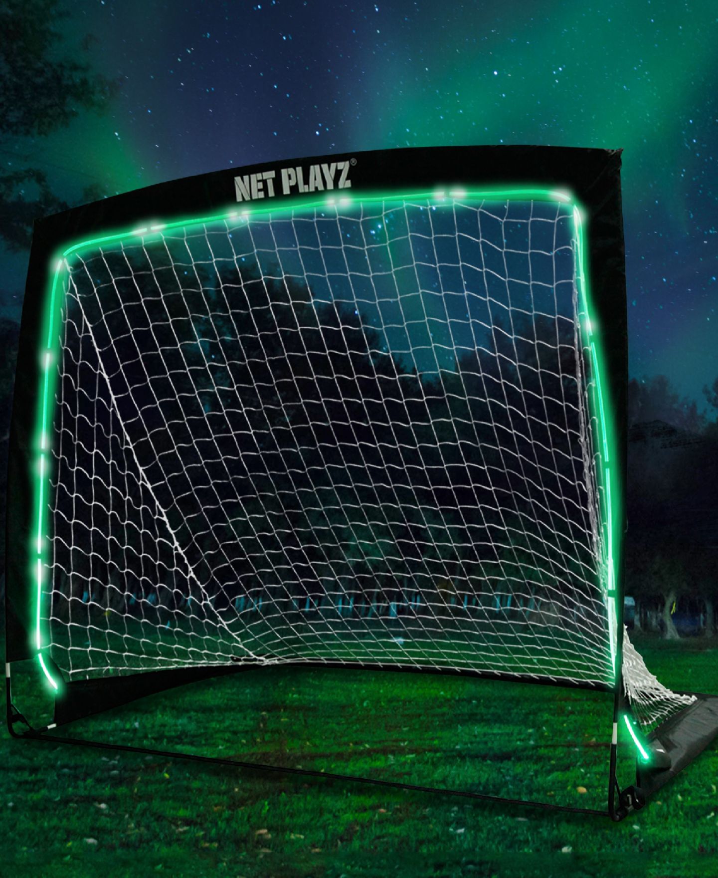 Детская игрушка NET PLAYZ GlowGame Playz Mini 4' x 3' Glow in the Dark Pop-Up Portable Soccer Goal, Ages 3+ — фото 7