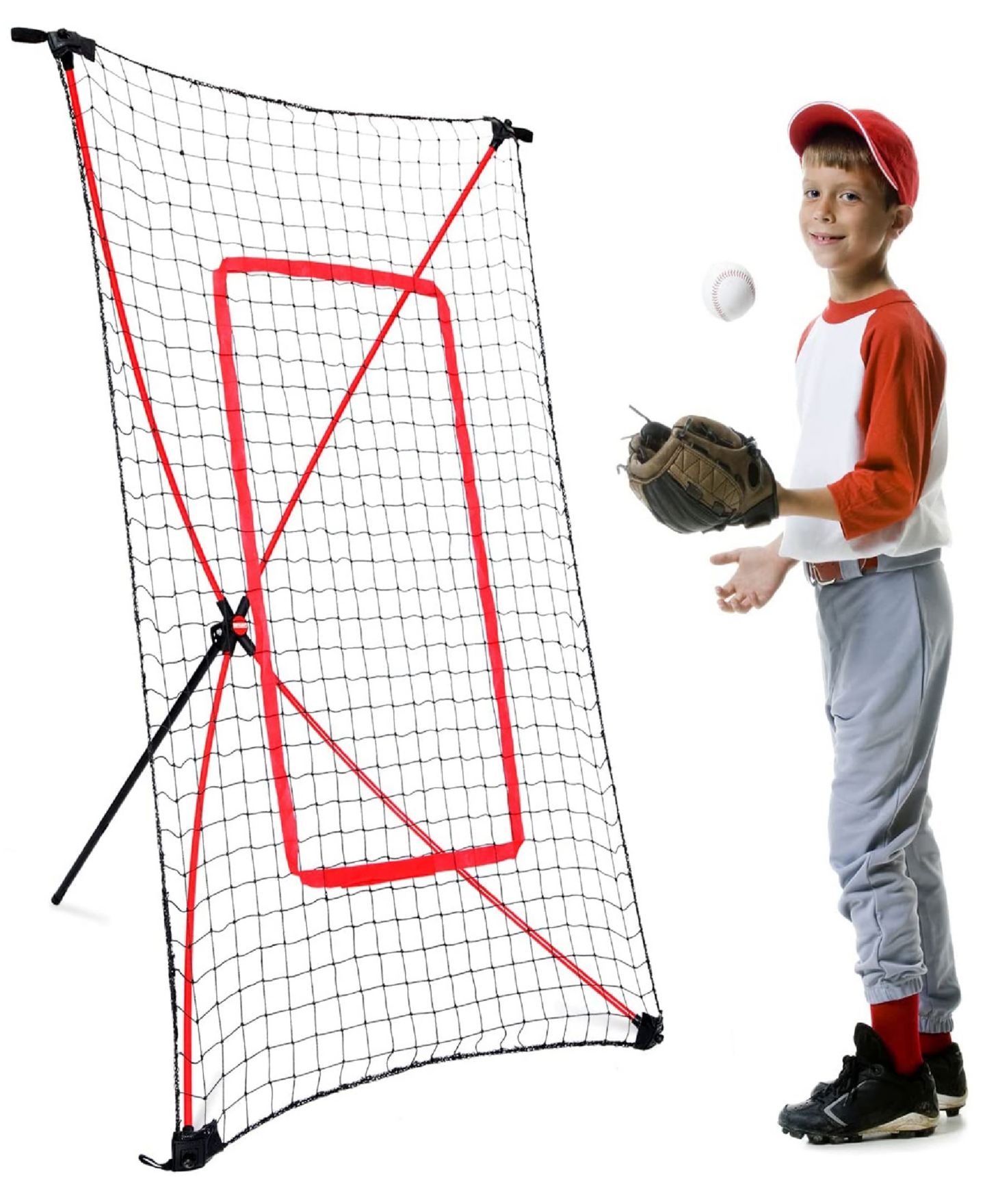 Детская игрушка NET PLAYZ PitchBack Fiberglass Portable Baseball Net, 5' x 3', от 3 лет — фото 2